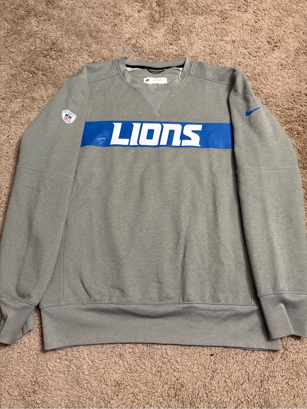 Detroit Lions Nike NFL Team Issued Crewneck - Size M -